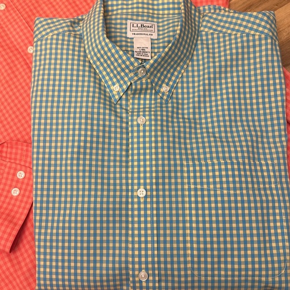 LL BEAN ⭐️traditional fit cotton button down shirts - Picture 2 of 7
